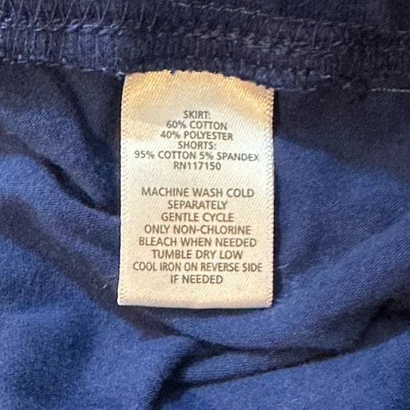 Quacker Factory Skort Women’s 3X Blue Pull On Stretch Skirt Shorts Plus Size - Picture 14 of 15